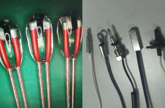 Glass-coated chip thermistors
